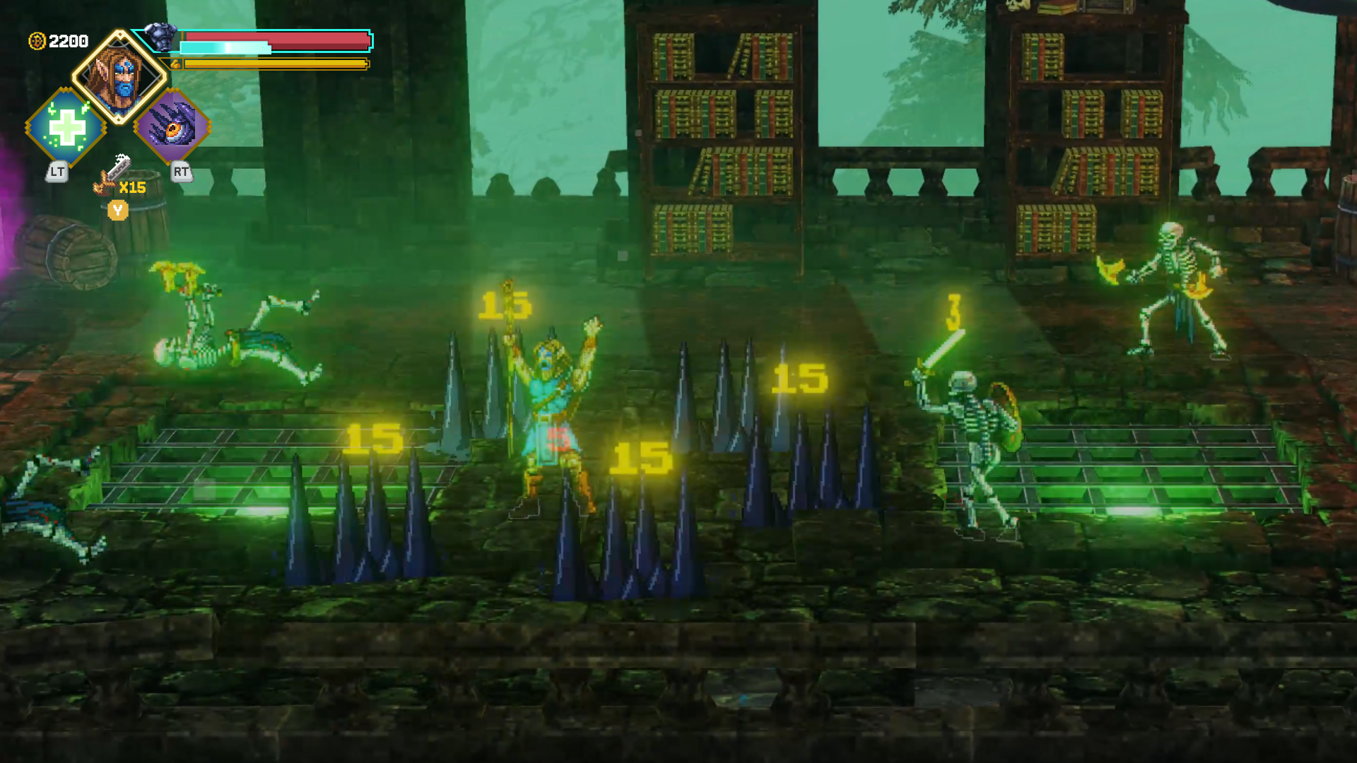 Combat in Baron Morgrim's dungeon
