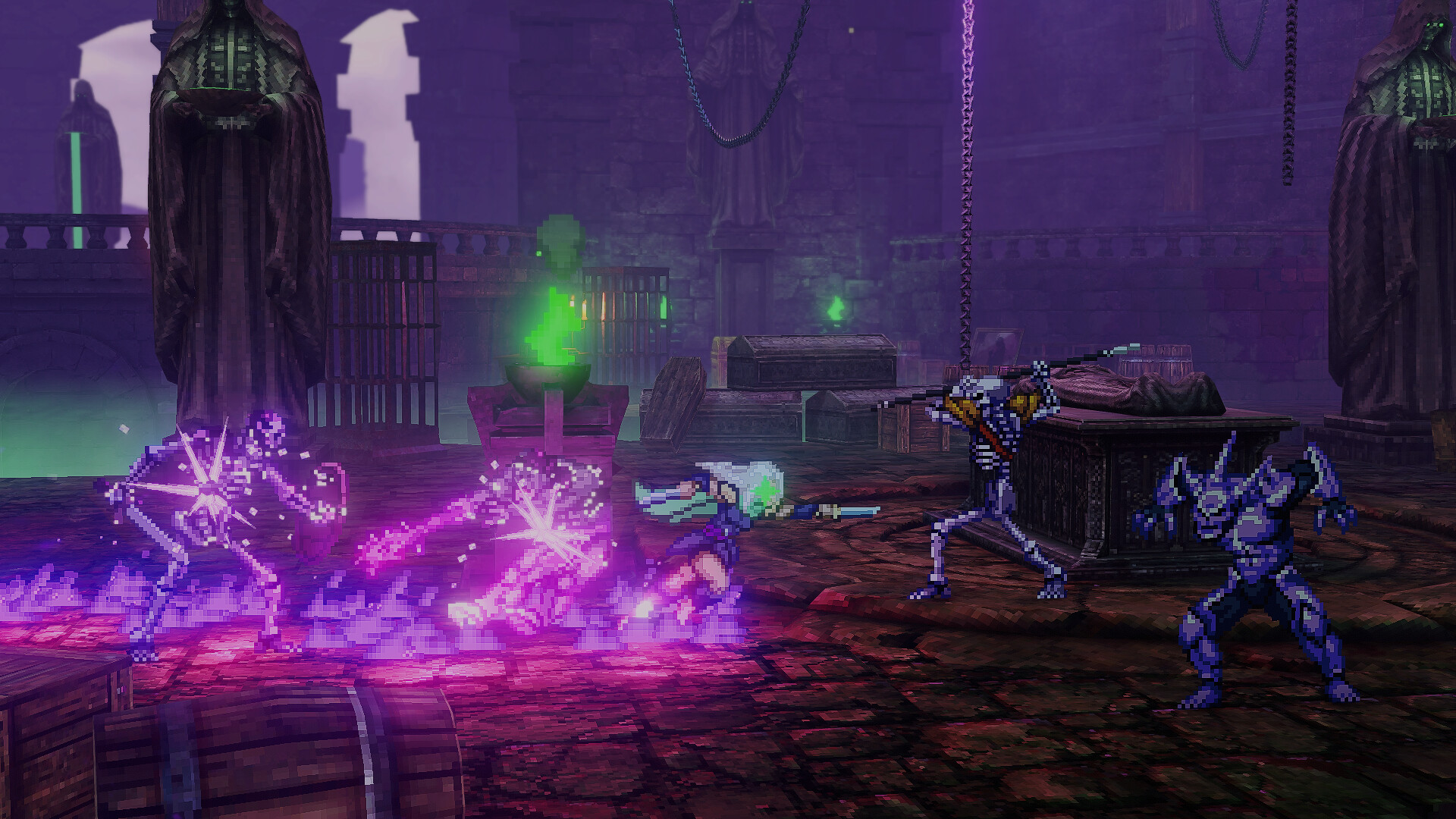 Darkblade cutting through ghosts